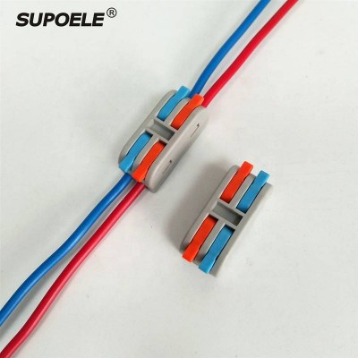 Pct-2-2m 2 In 2 Out Quick Compact Cable Wire Connector Push-in Terminal Block For 32a 0.08-4mm2 28-12awg Lightning Connection